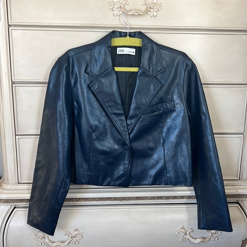 Faux leather jacket